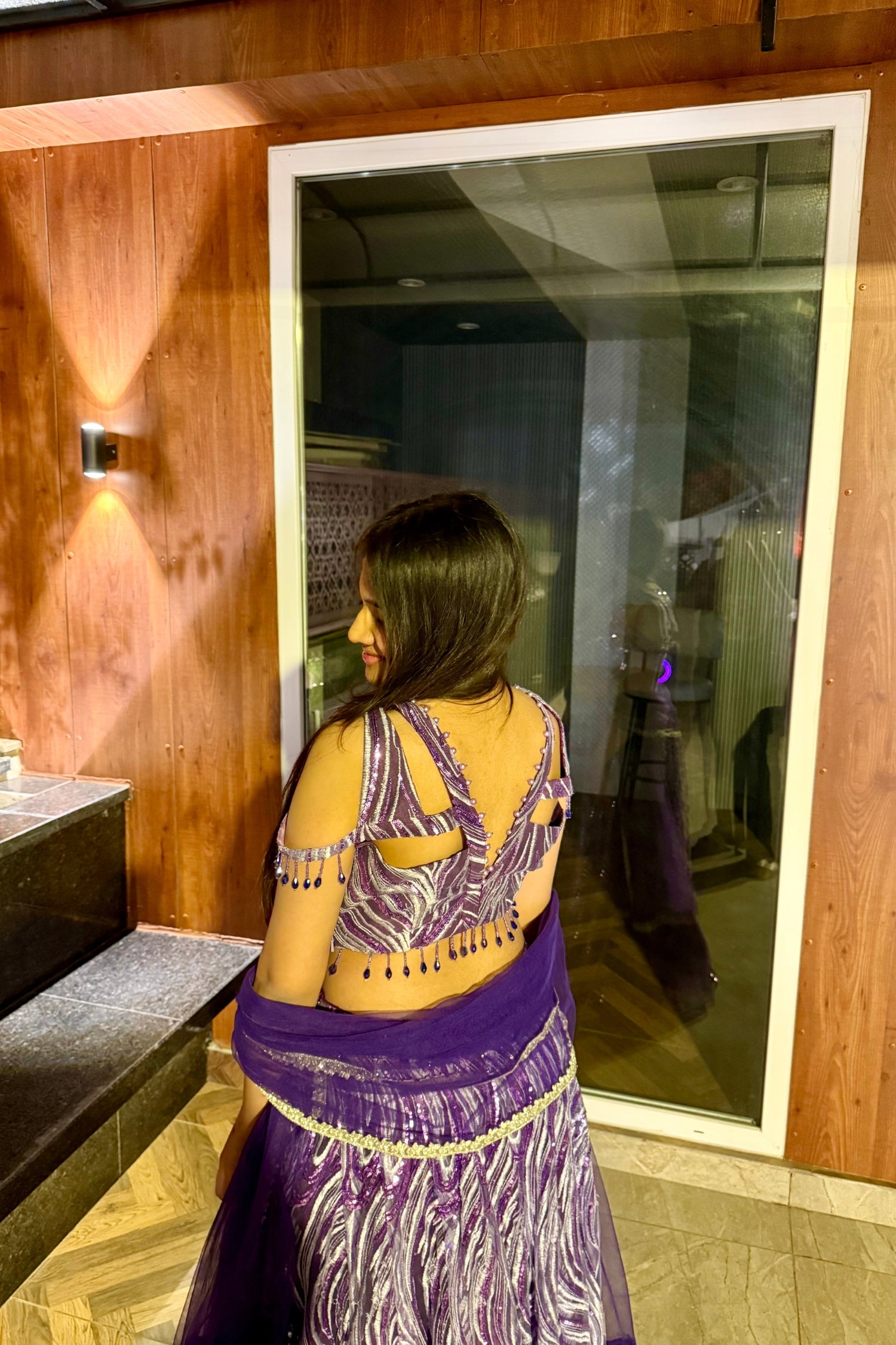 Amethyst sequin lehenga set