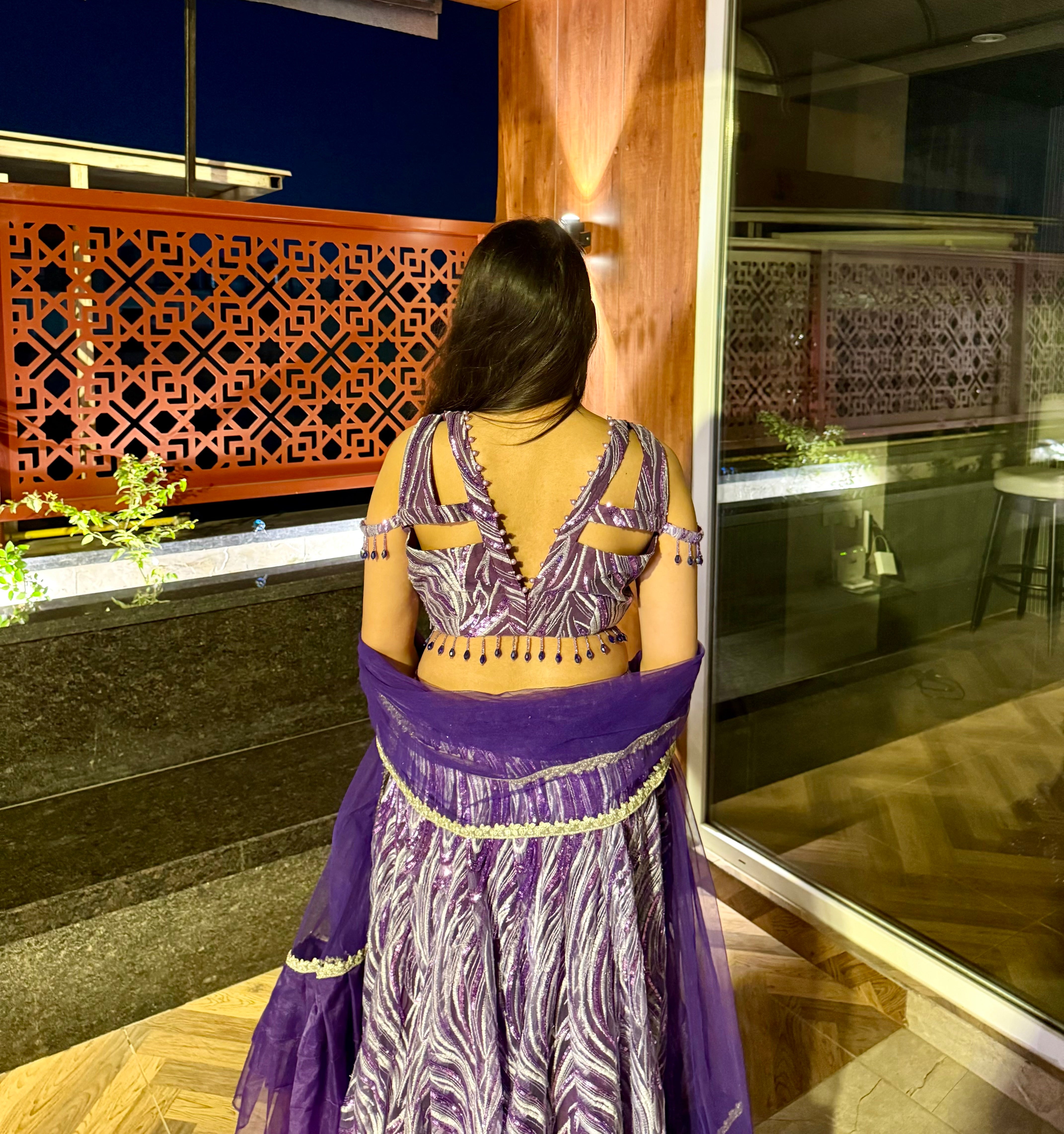 AMETHYST SEQUIN LEHENGA SET